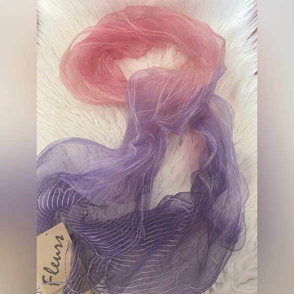 Fleurs by elegant additions Accessories - SOLD Fleurs natural silk scarf by elegant additions